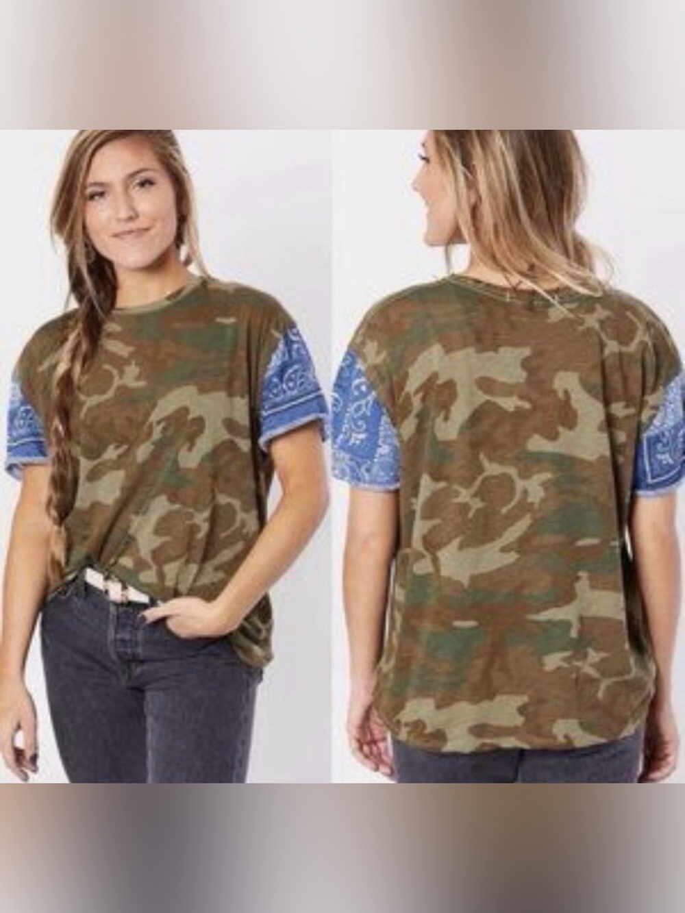 We The Free Clarity Camo Bandana Sleeve Tee